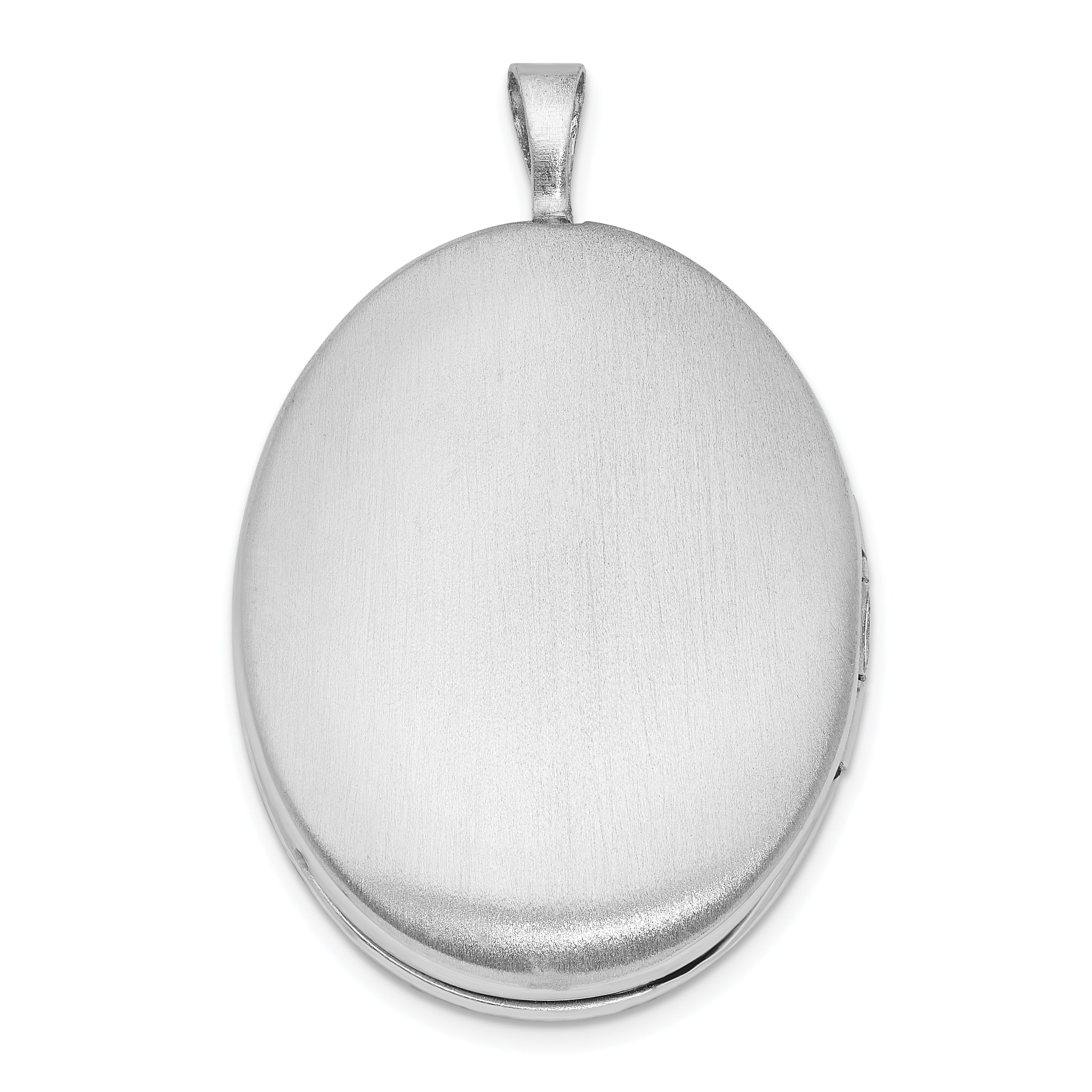 Sterling Silver Crystal Trinity Oval Locket