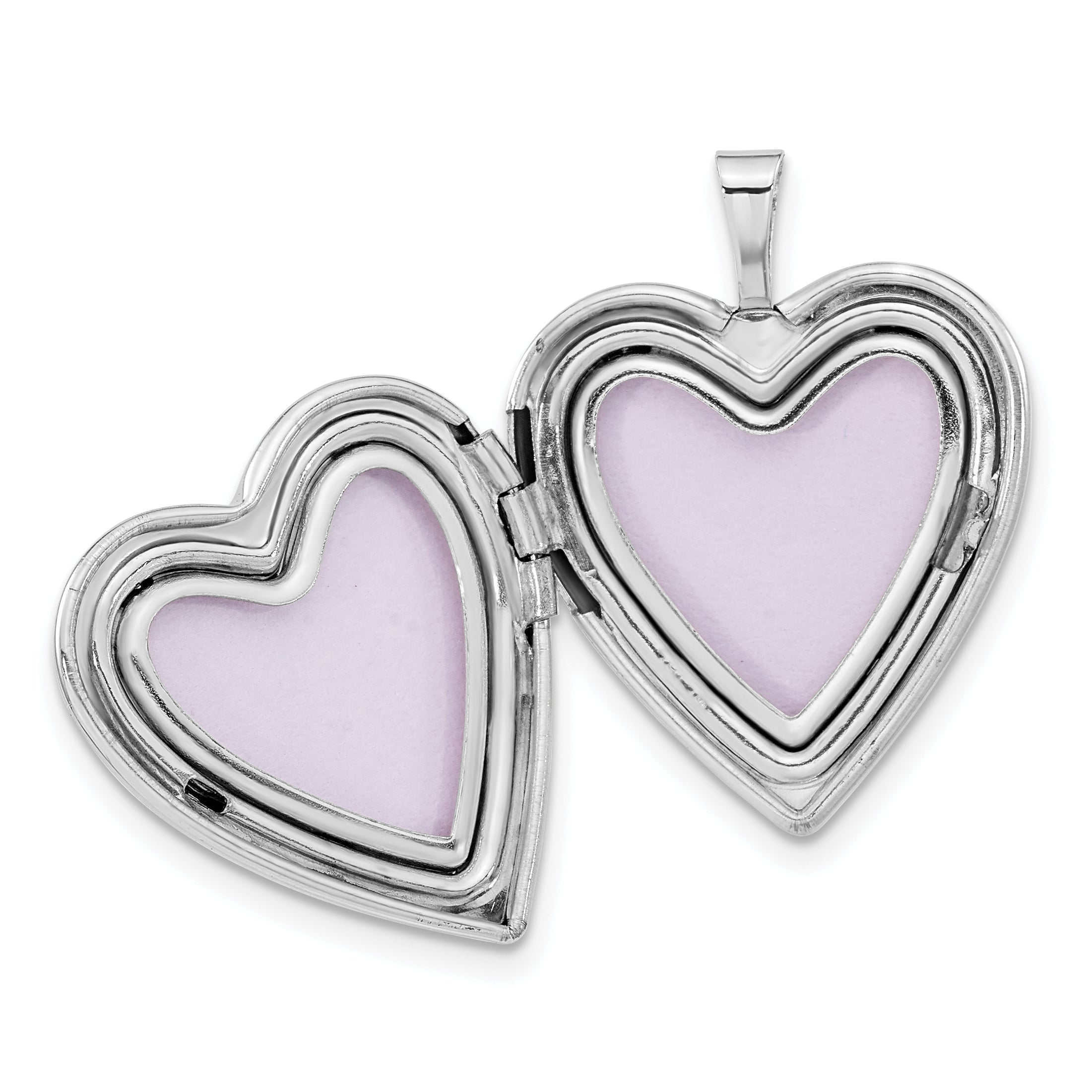 Sterling Silver Crystal Heart Locket