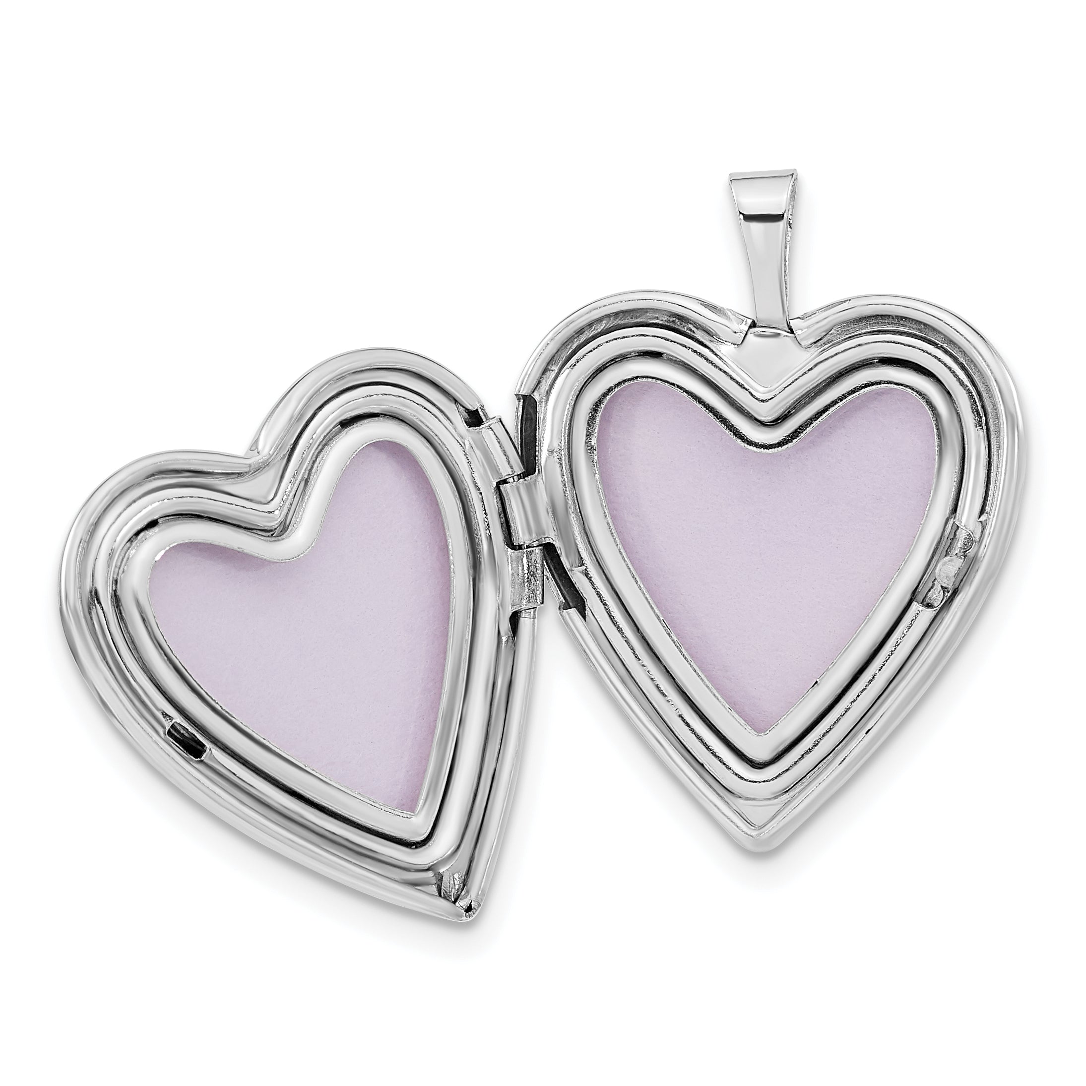 Sterling Silver Crystal Heart Locket