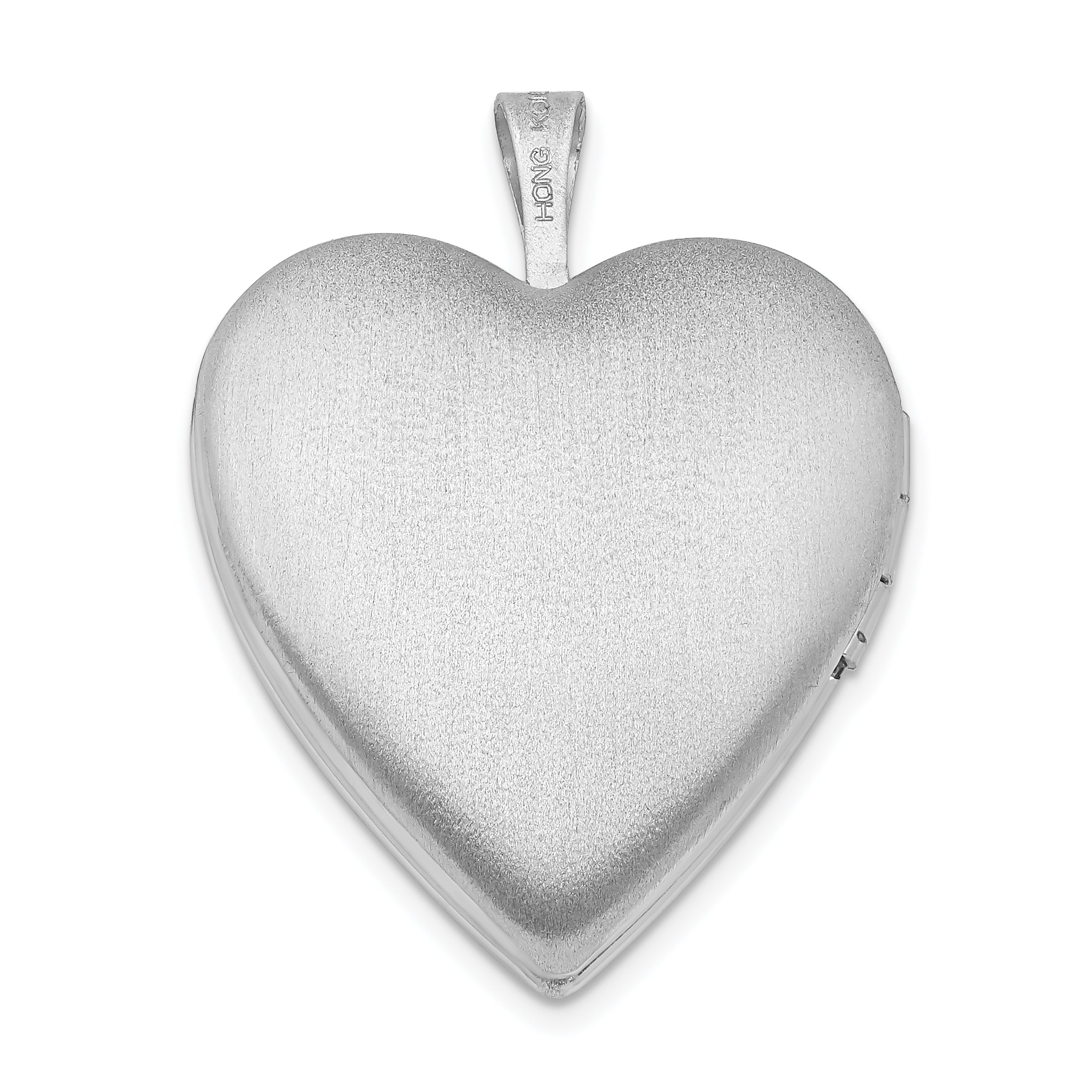 Sterling Silver Rhodium-plated Crystal Heart Locket