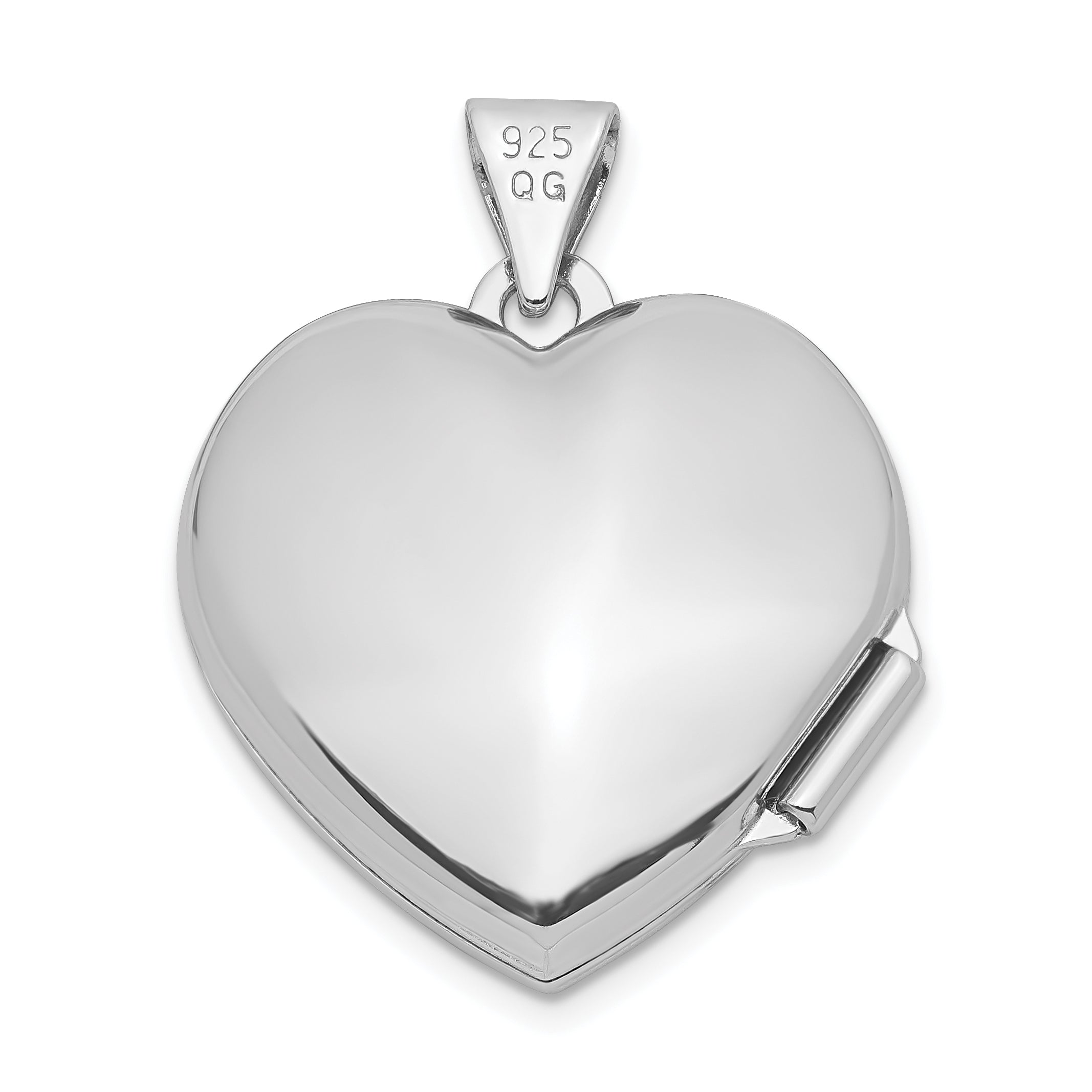 Sterling Silver Rhodium-plated 18mm Filigree Tree Heart Locket