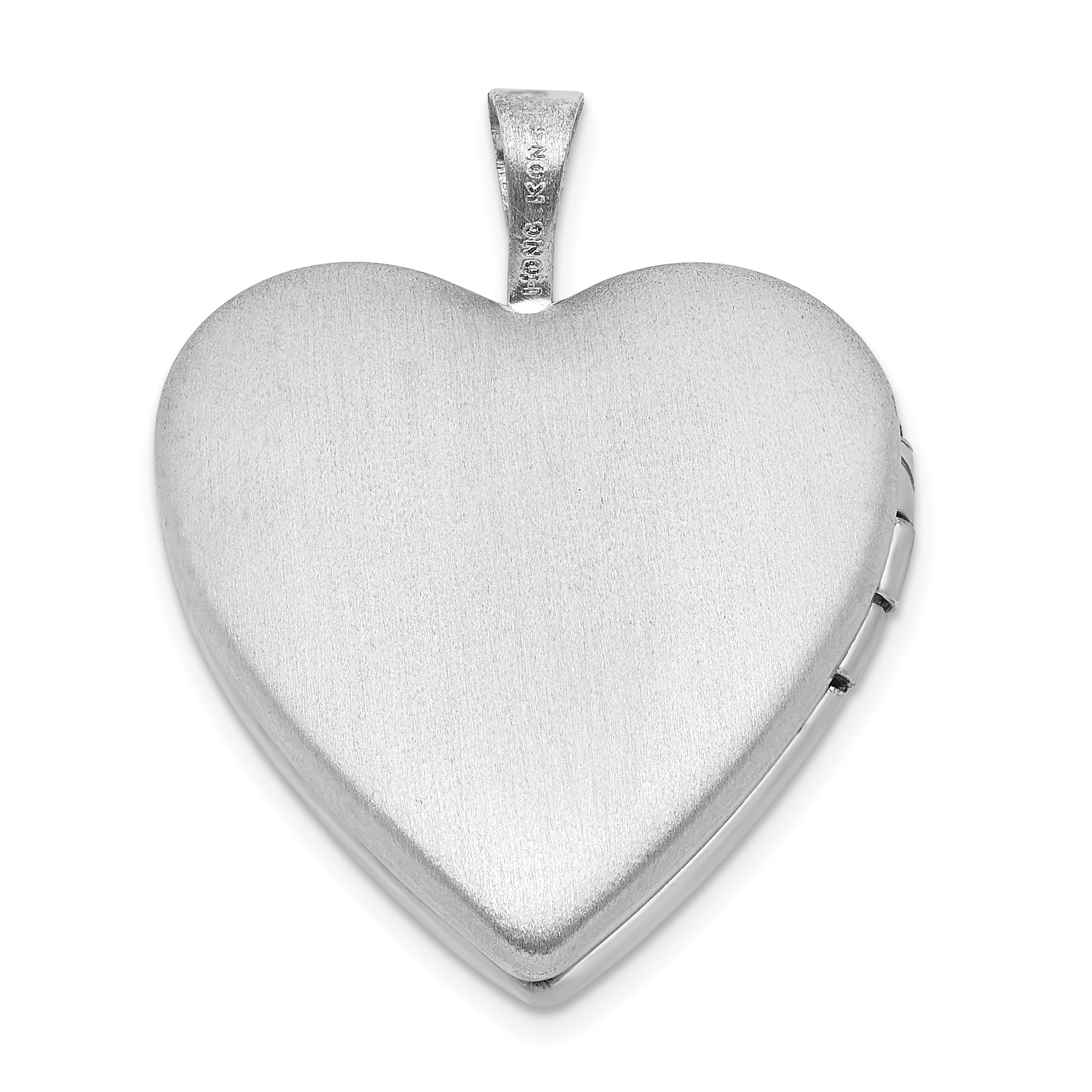 Sterling Silver 20mm Enameled D/C Mis Quince Heart Locket