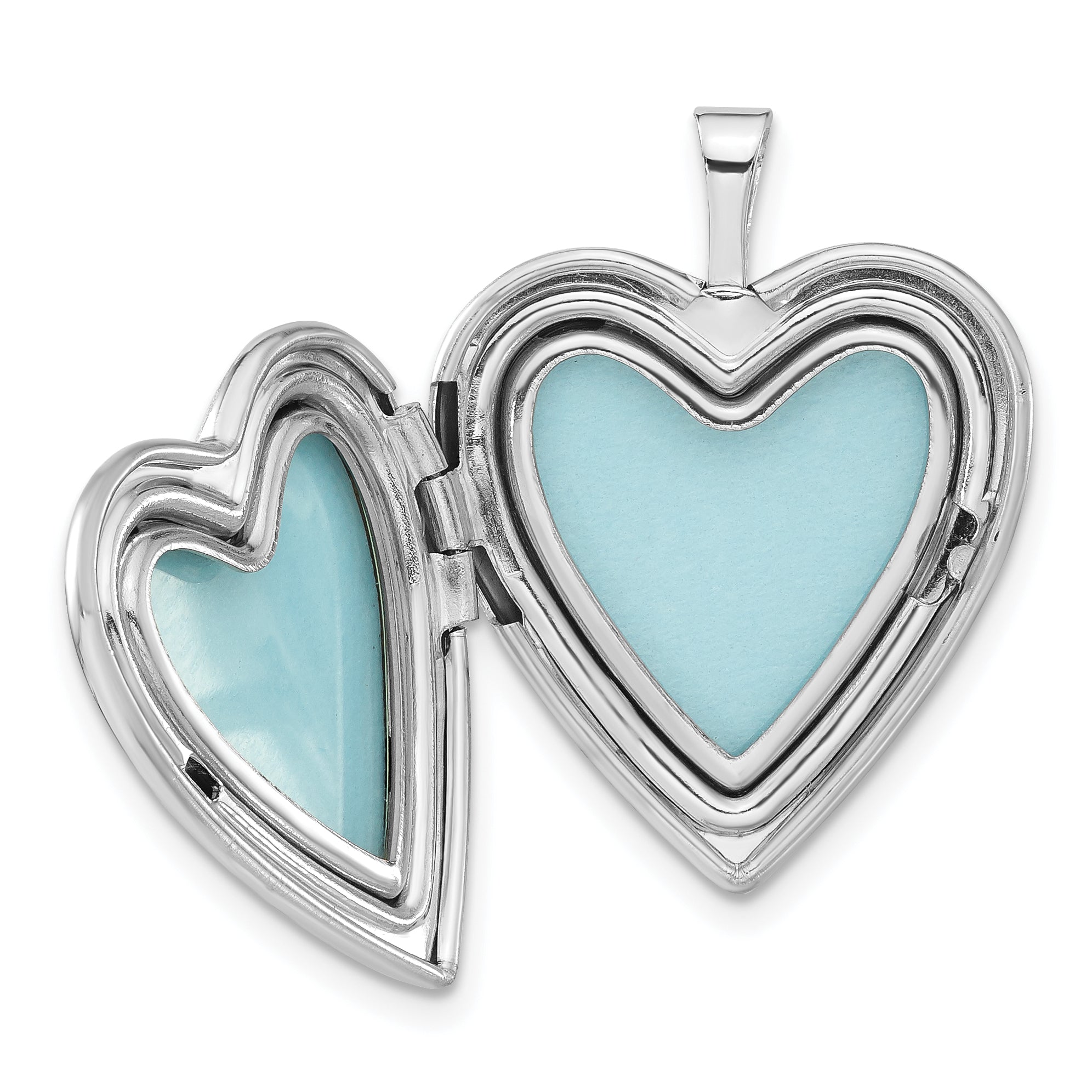 Sterling Silver 20mm Enameled Mis Quince Heart Locket