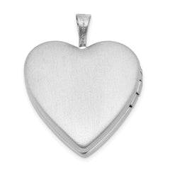 Sterling Silver 20mm Enameled Rose Mis Quince Heart Locket