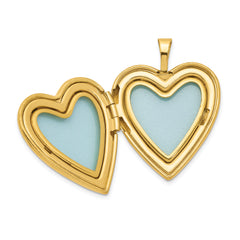 Sterling Silver 20mm Gold Plated Textured/Polish Swirl Heart Locket