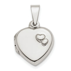 Sterling Silver Polished 13mm Heart Locket