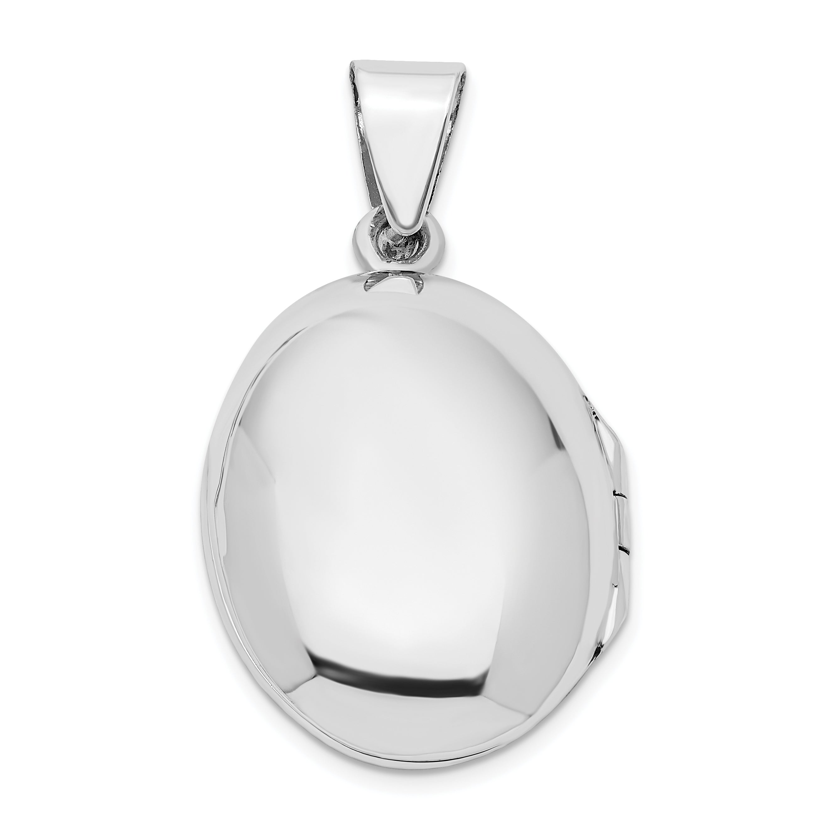 Sterling Silver Polished Filigree 17mm Oval Locket