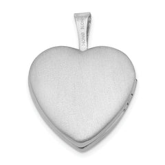 Sterling Silver Gold-tone Polished & Satin 16mm Heart Locket