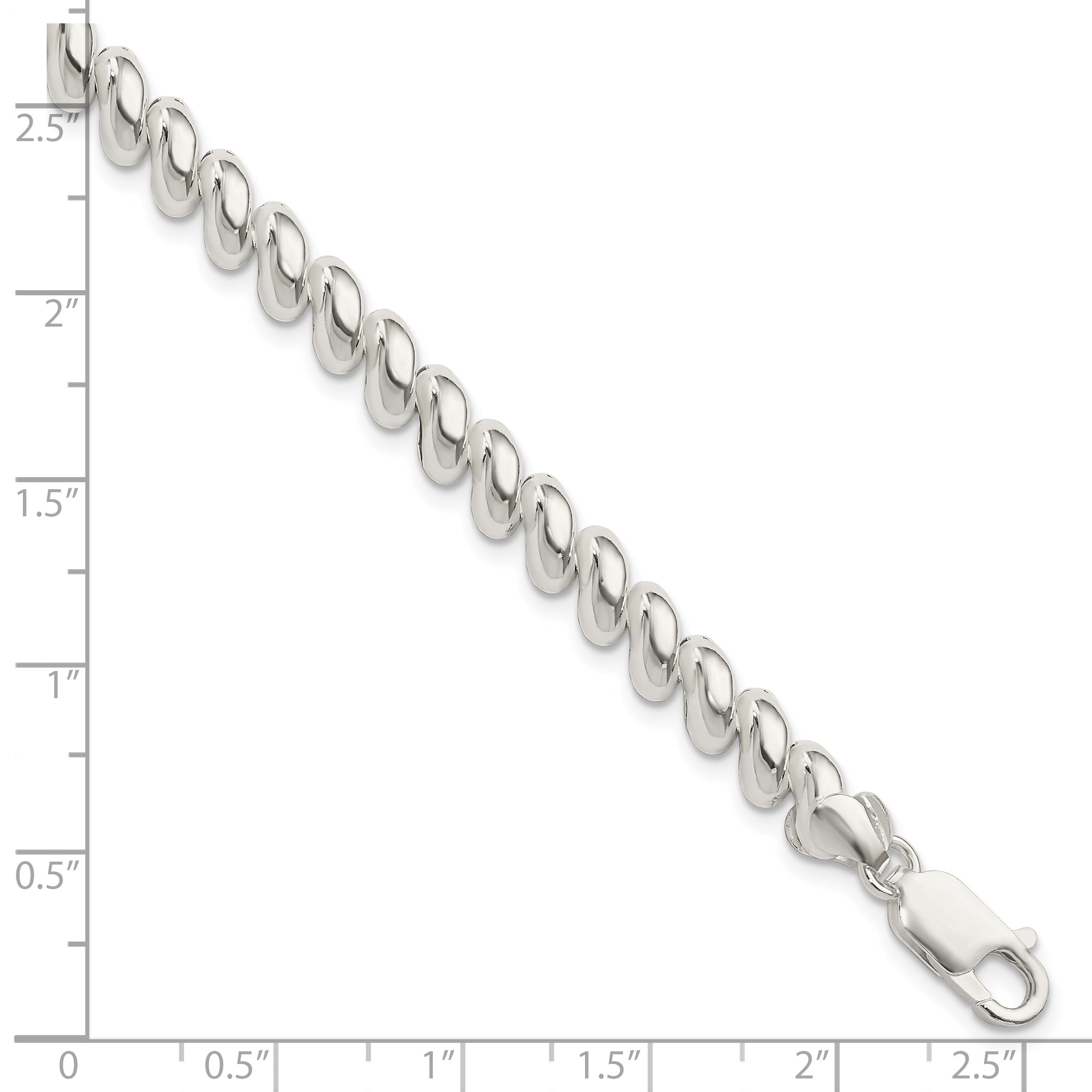 Sterling Silver 7mm San Marco Bracelet