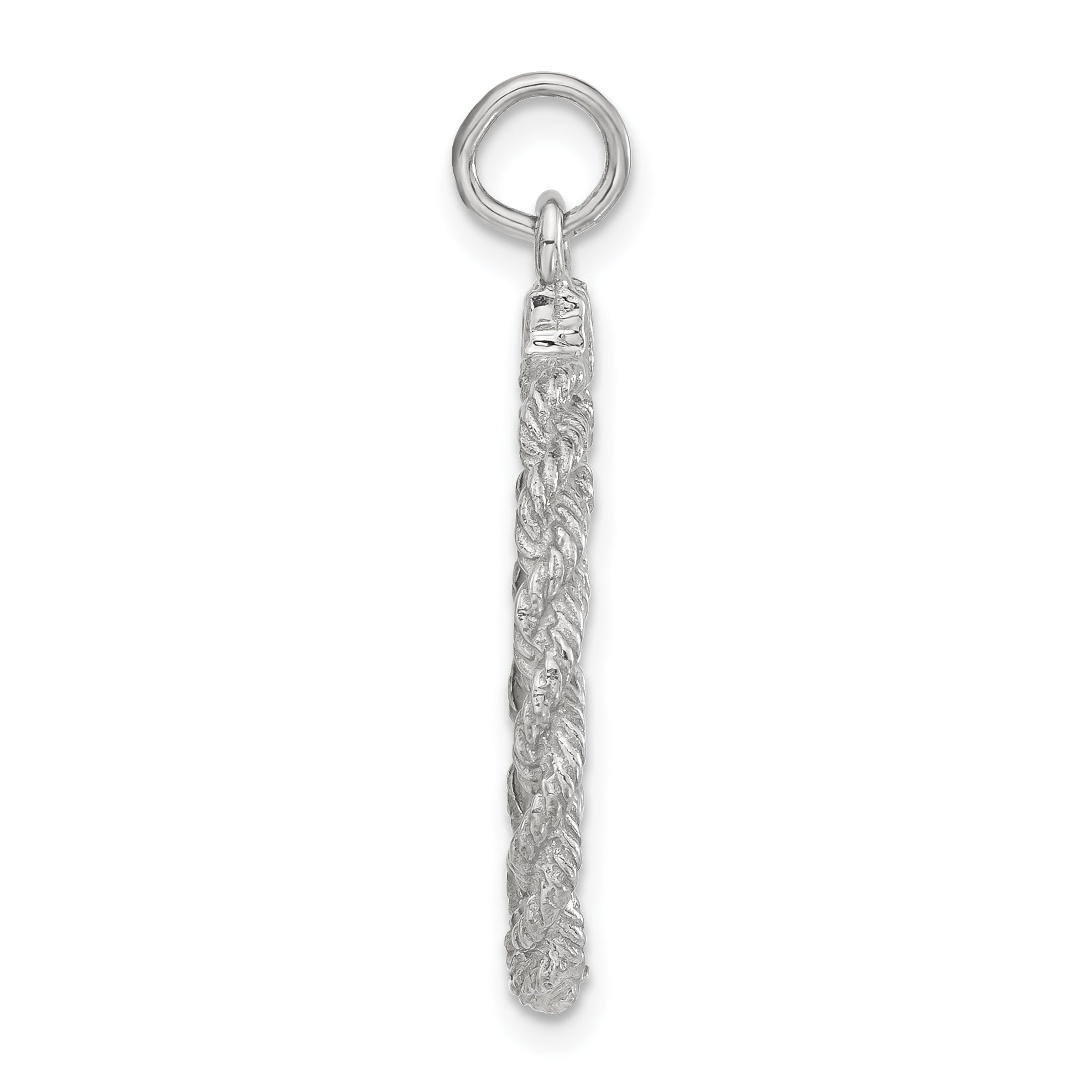 Sterling Silver Engraveable Polished Front/Satin Back Boy Disc Charm