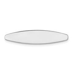 Sterling Silver Rh-plt Engraveable Polished Front/Satin Back Plate