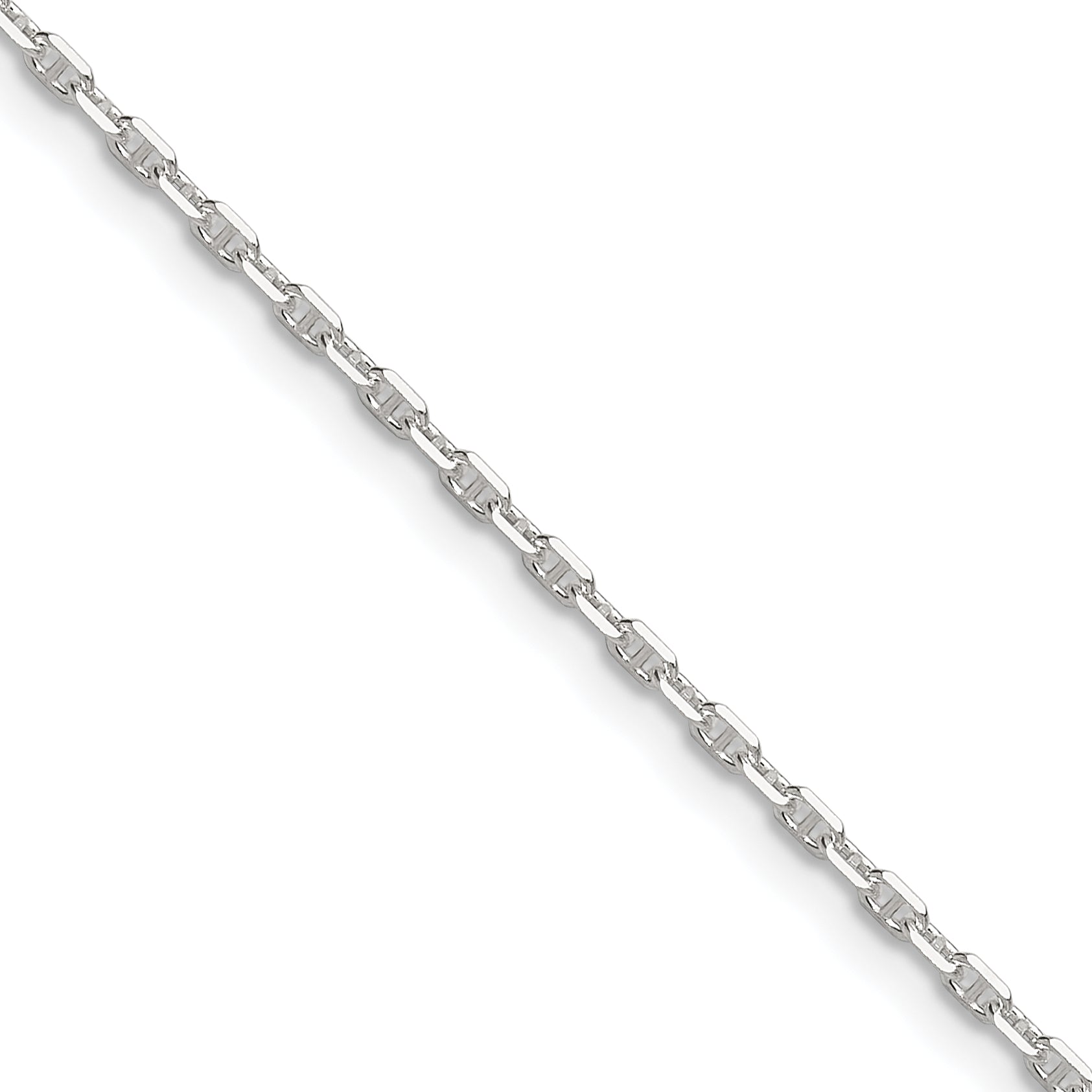 Sterling Silver Polished and D/C 1.75mm Marine Link Chain