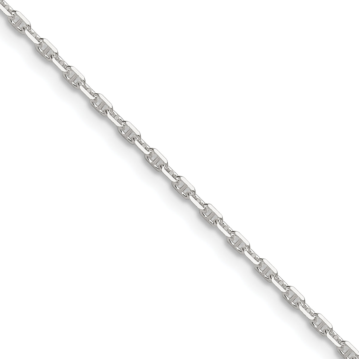 Sterling Silver Polished and D/C 1.75mm Marine Link Chain