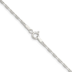 Sterling Silver Polished and D/C 2mm Marine Link Chain