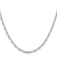 Sterling Silver Polished and D/C 3.75mm Marine Link Chain