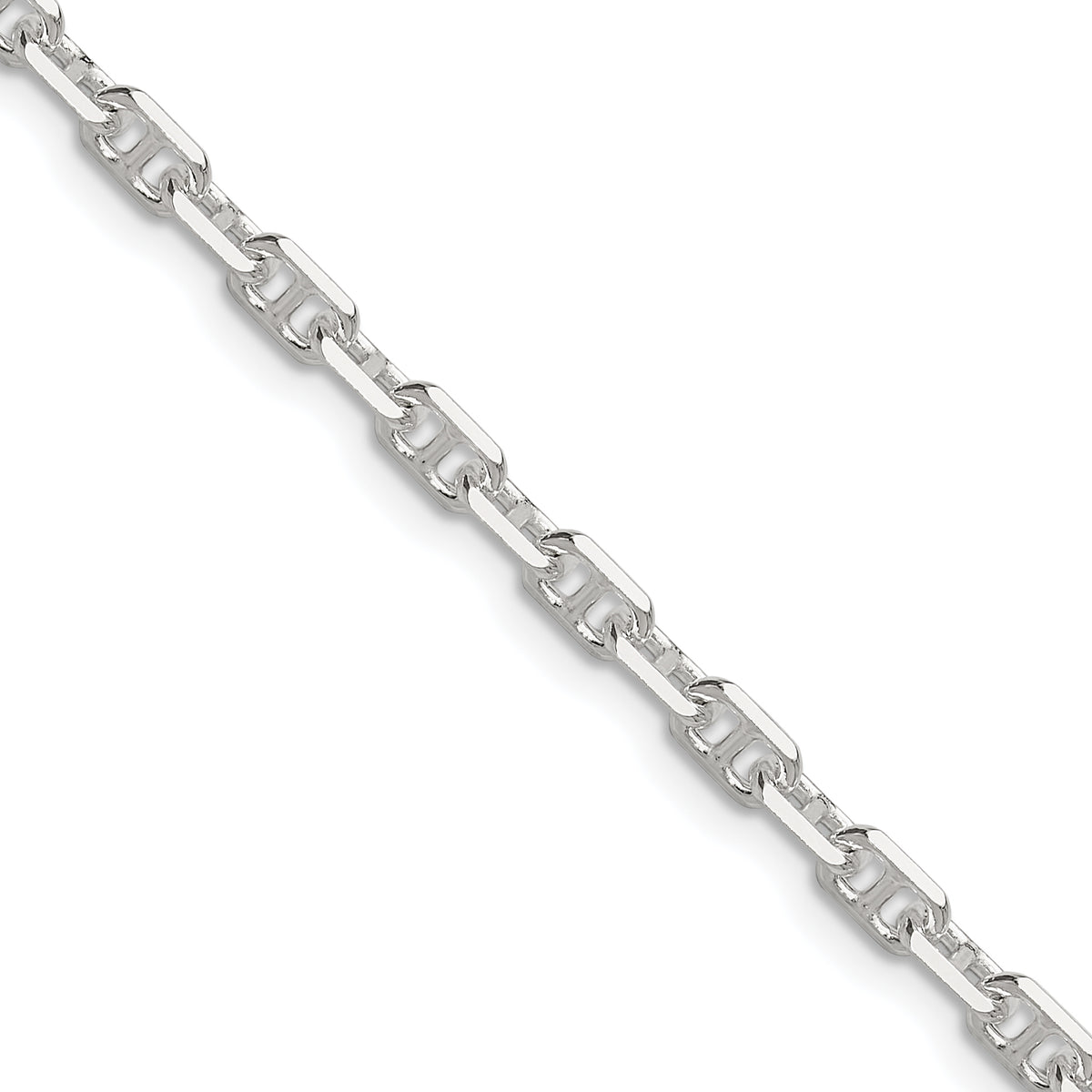 Sterling Silver Polished and D/C 3.75mm Marine Link Chain