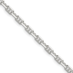 Sterling Silver Polished and D/C 3.75mm Marine Link Chain