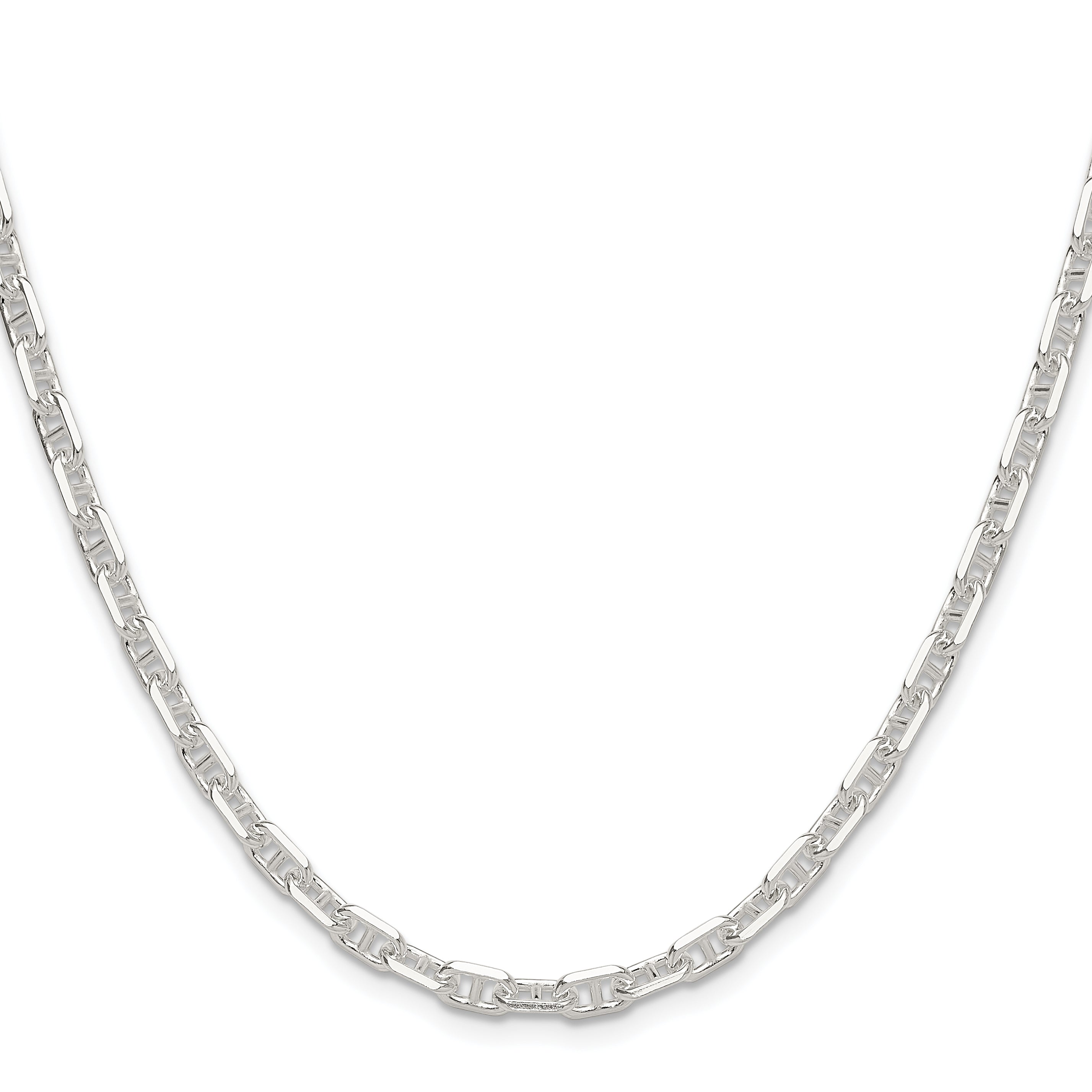 Sterling Silver Polished and D/C 4.75mm Marine Link Chain