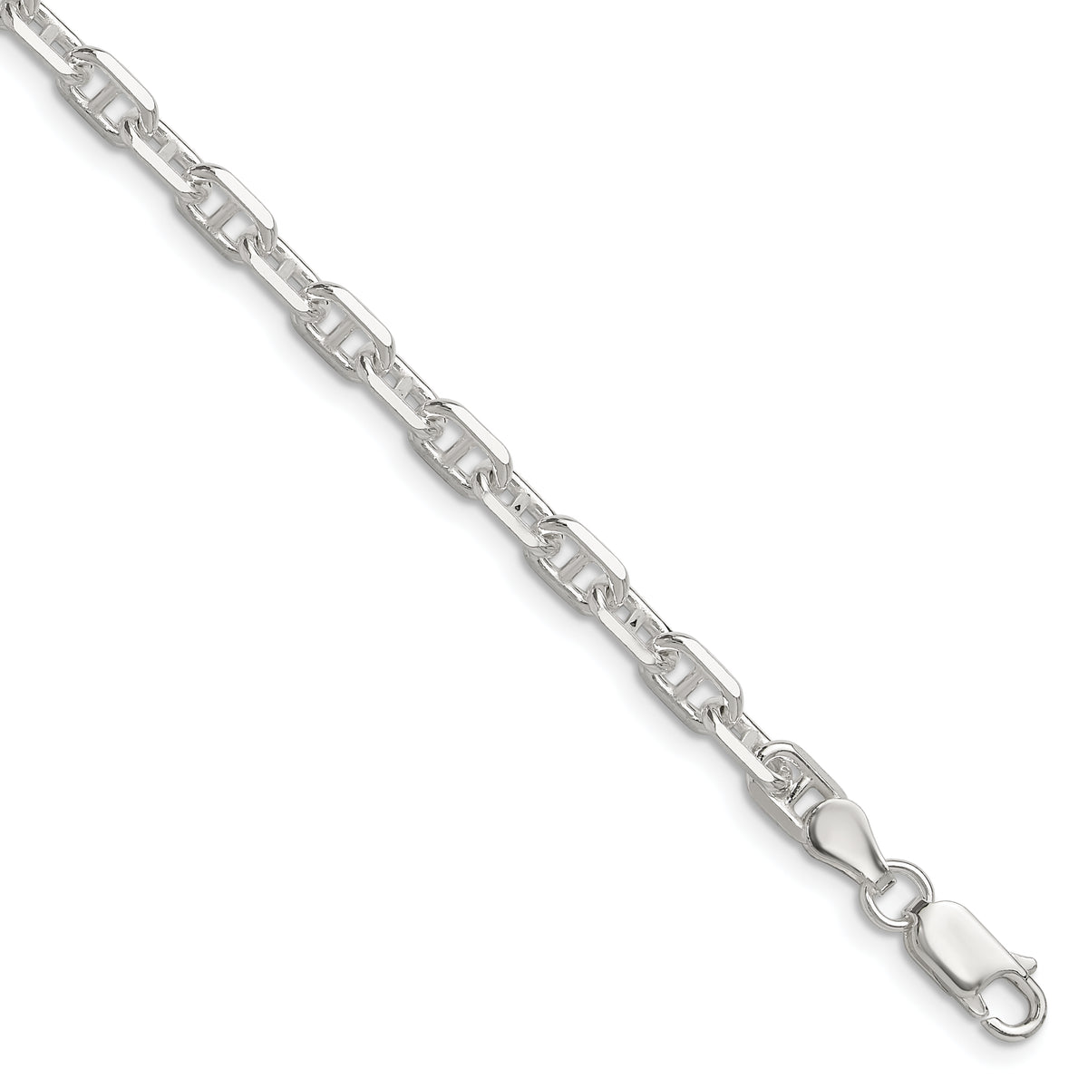 Sterling Silver Polished and D/C 4.75mm Marine Link Chain