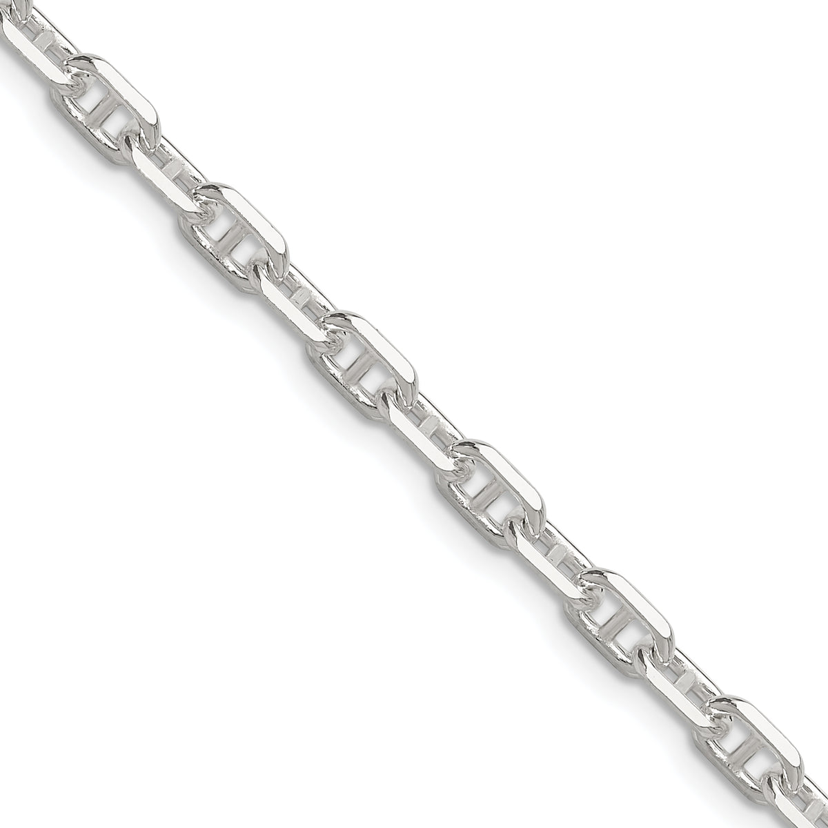 Sterling Silver Polished and D/C 4.75mm Marine Link Chain