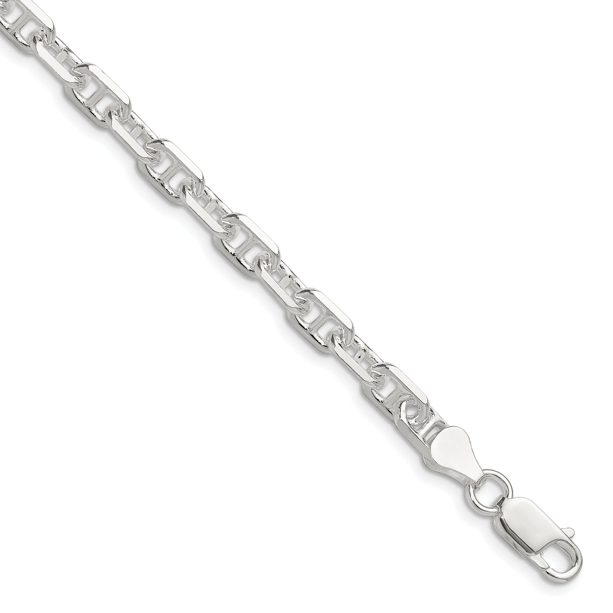 Sterling Silver Polished and D/C 5.75mm Marine Link Chain