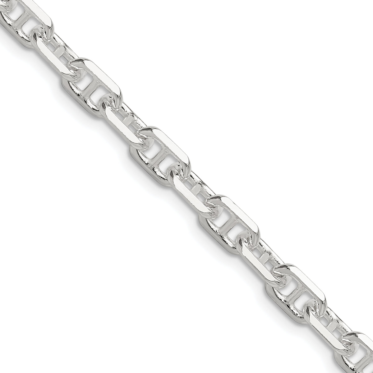 Sterling Silver Polished and D/C 5.75mm Marine Link Chain