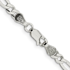 Sterling Silver 4.5mm Lightweight Flat Figaro Chain