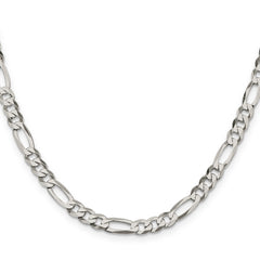 Sterling Silver 5.5mm Lightweight Flat Figaro Chain