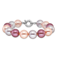 SS Majestik RH-pl 12-13mm Pink/Purple/Grey Imit Shell Pearl Bracelet