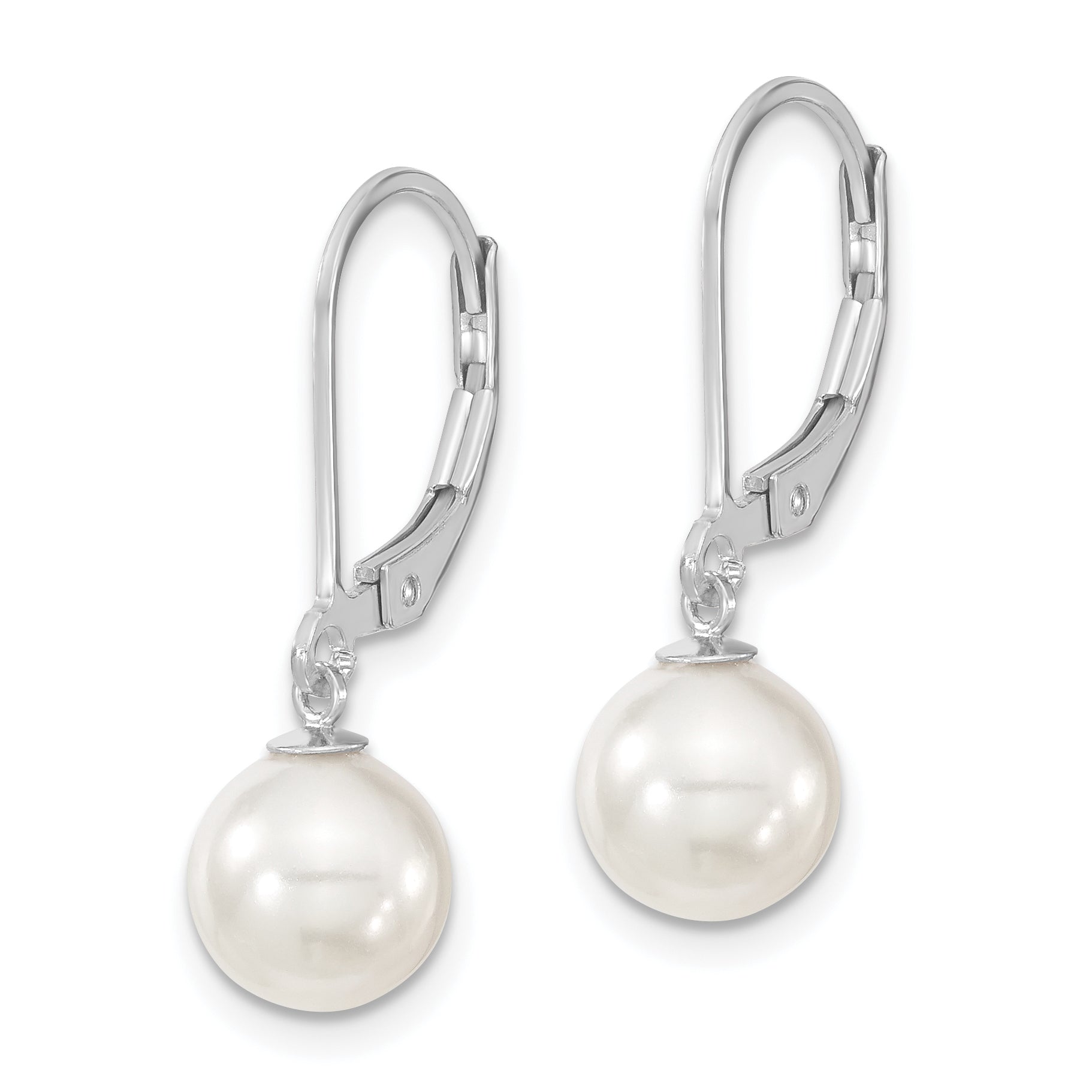 Majestik Rhodium-Plated Sterling Silver Shell Pearl Dangle Earrings