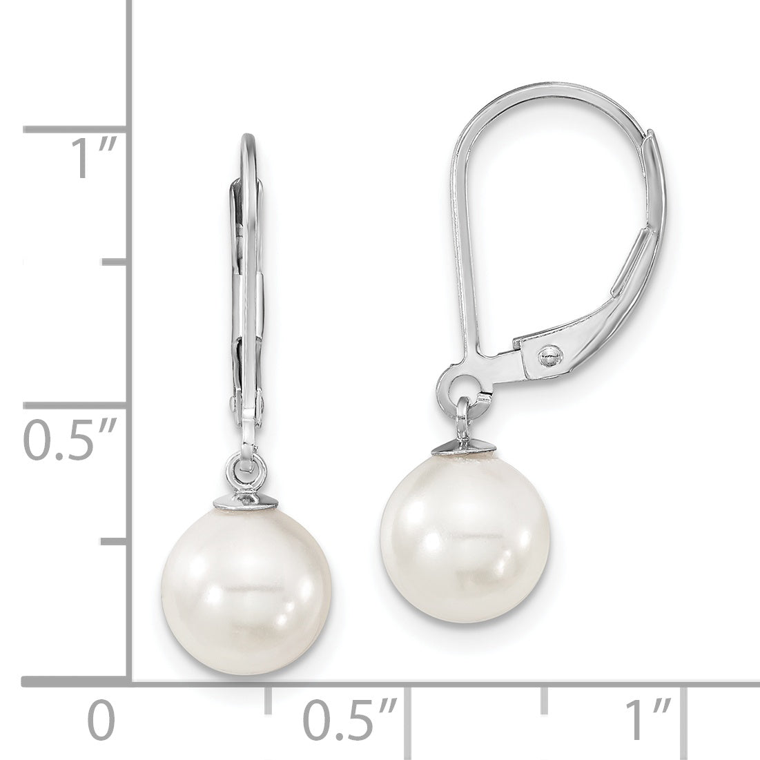 Majestik Rhodium-Plated Sterling Silver Shell Pearl Dangle Earrings