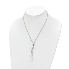 Majestik Sterling Silver Rhodium-Plated Beaded Necklace with Shell Pearls