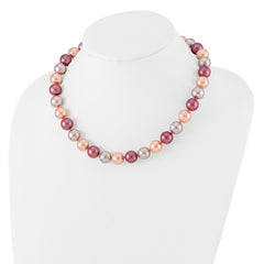 SS Majestik RH-pl 12-13mm Pink/Purple/Grey Imit Shell Pearl Necklace