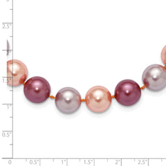 SS Majestik RH-pl 12-13mm Pink/Purple/Grey Imit Shell Pearl Necklace