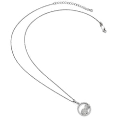 Sterling Silver & CZ Brilliant Embers Circles w/ 2in ext Necklace