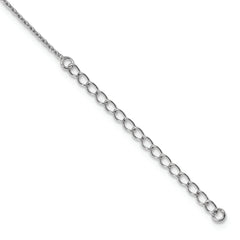 Brilliant Embers Sterling Silver Rhodium-plated 170 Stone 18 inch Micro Pav‚ CZ Heart Necklace with 2 Inch Extender