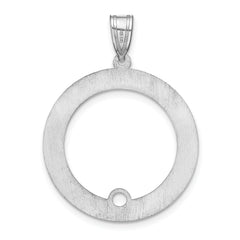 SS/Rhodium-plated 1 Birthstone Circle with SS Bezel Family Pendant