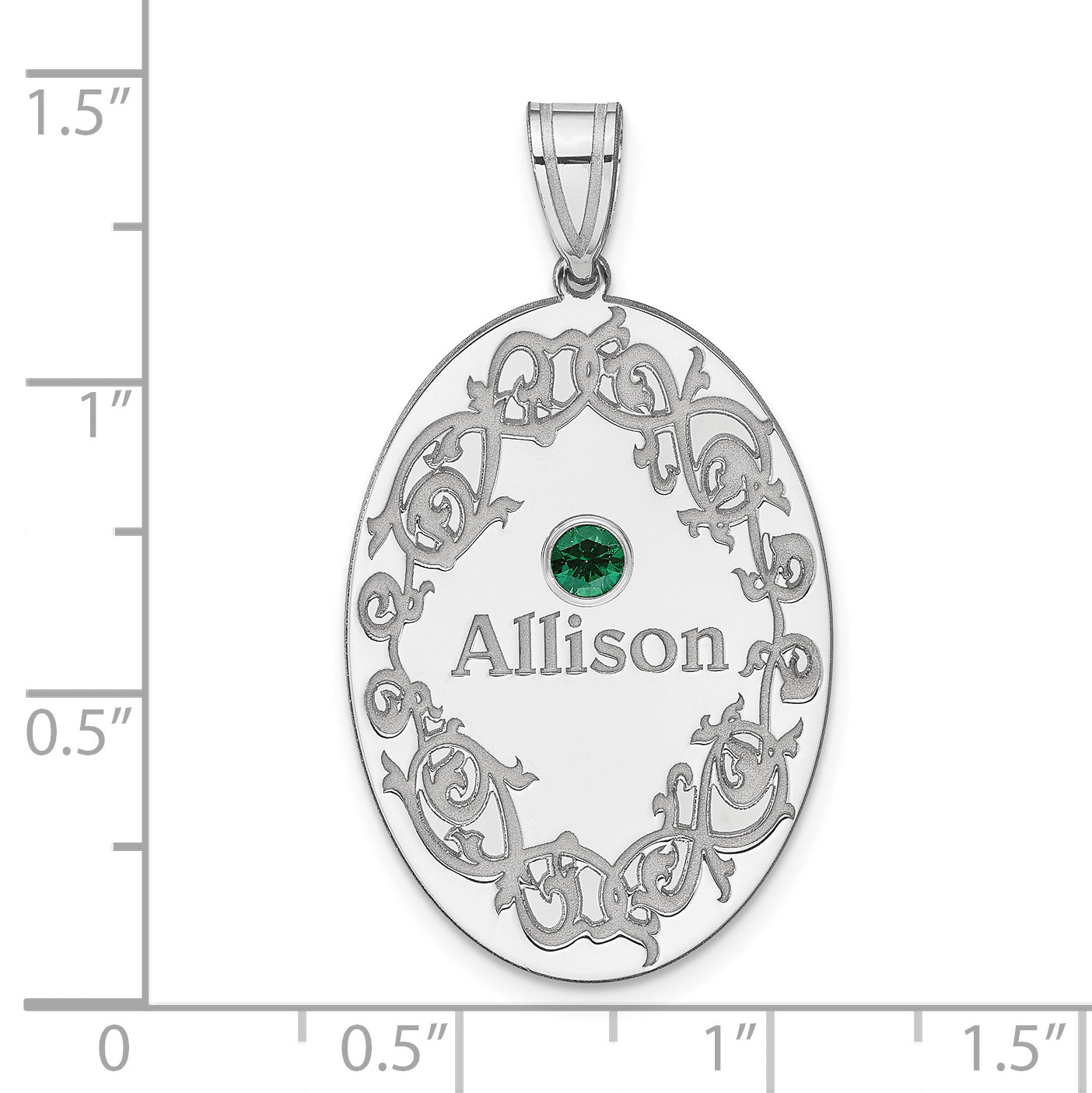 Sterling Silver Rhodium-plated Crystal Family Pendant