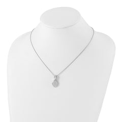 Sterling Silver 925 Necklace with CZ Pendant and Polished Finish