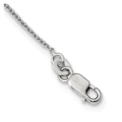 Sterling Silver Heart Necklace with CZ Accents and Rhodium Finish