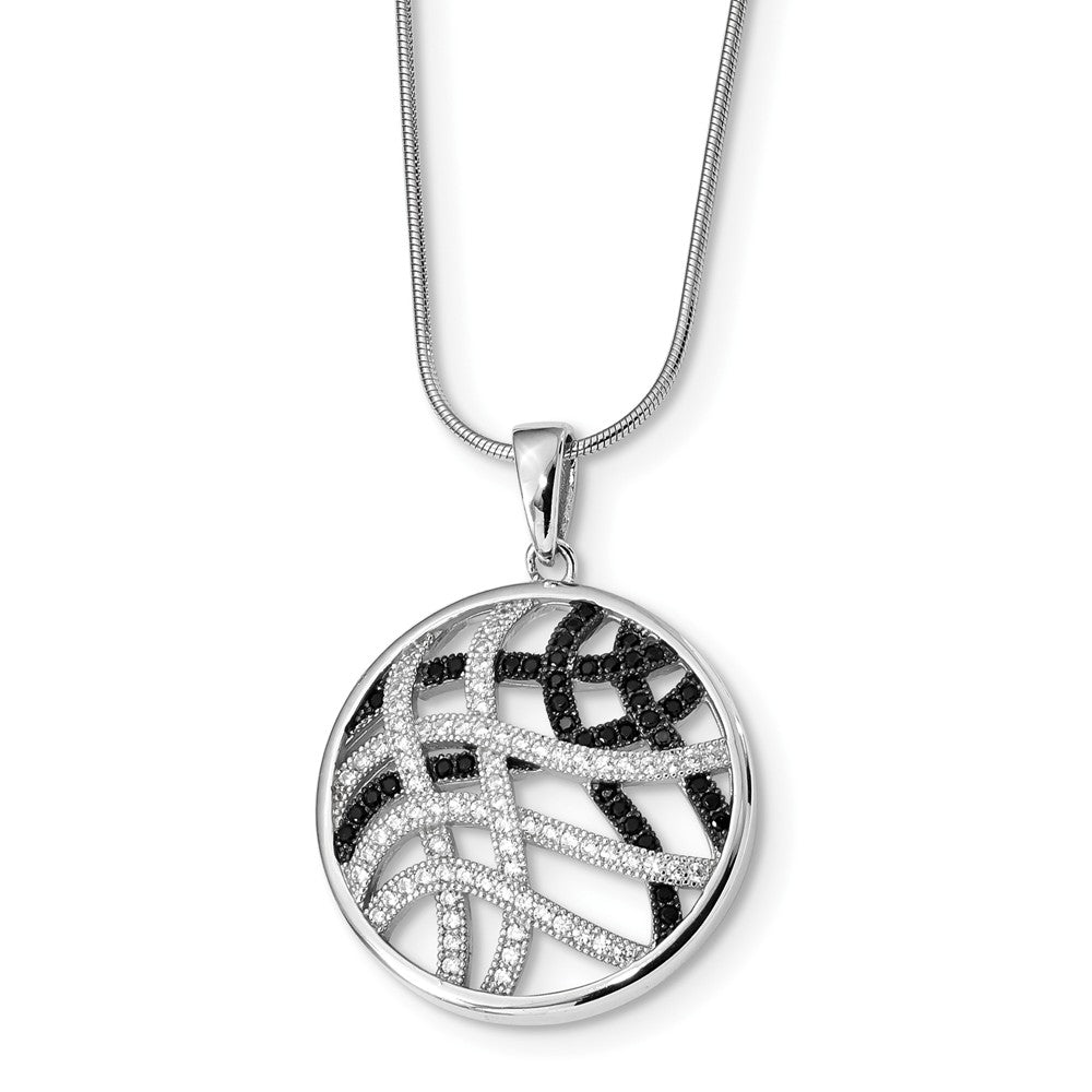 Sterling Silver Necklace with CZ Brilliant Embers Pendant