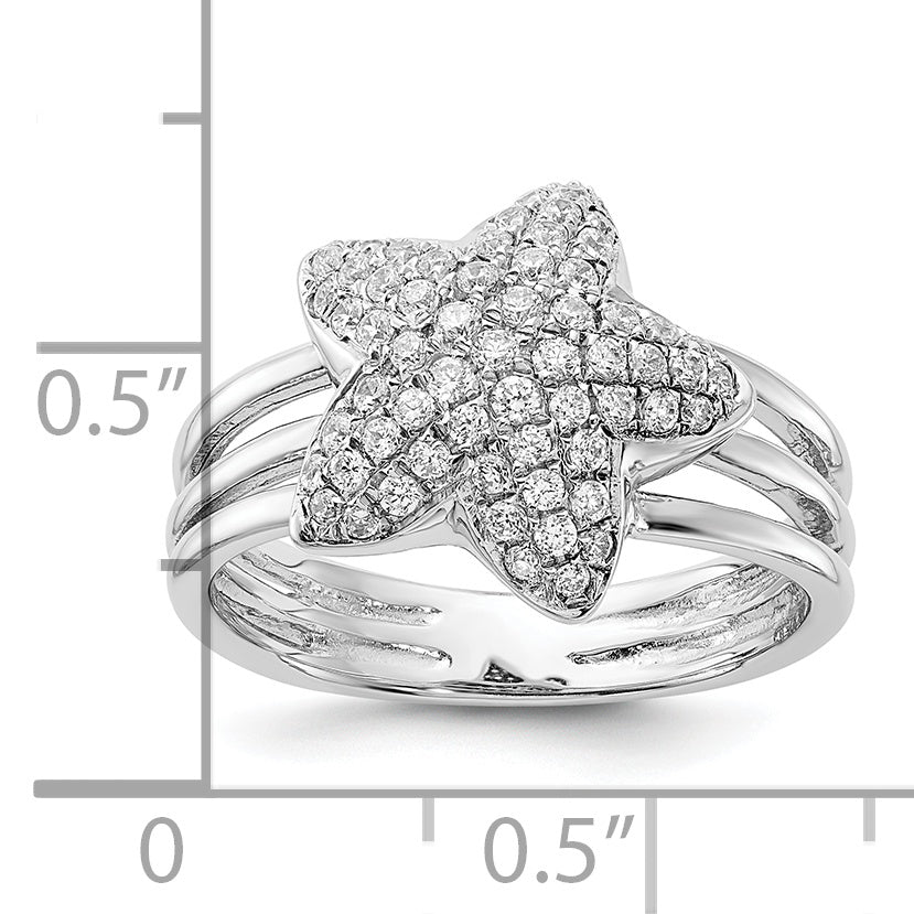 Sterling Silver & CZ Star Ring