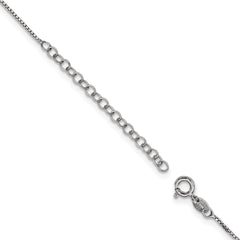 Sterling Silver Rhodium-Plated Black & Clear CZ Circle Brilliant Embers w/ 2in ext Necklace