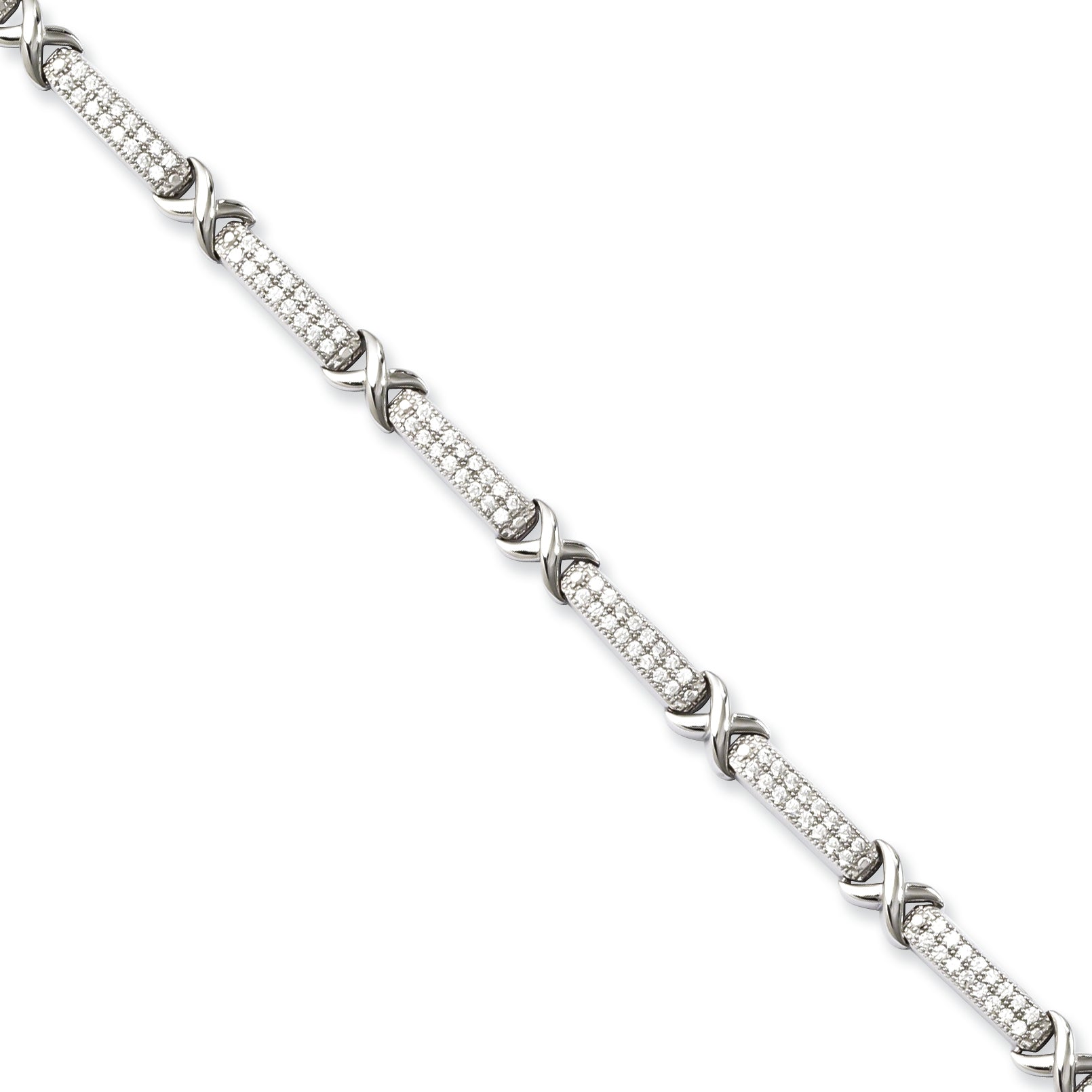 Sterling Silver & CZ Brilliant Embers Bracelet