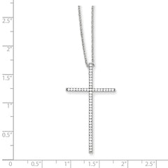 Sterling Silver & CZ Brilliant Embers Cross Necklace