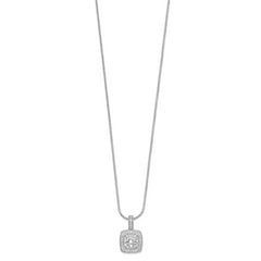 Brilliant Embers Sterling Silver Rhodium-plated 35 Stone 18 inch Micro Pav‚ CZ Necklace with 2 Inch Extender