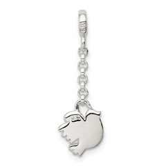 Sterling Silver Polished Bird 1/2in Dangle Enhancer