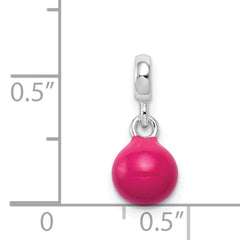 Sterling Silver Hot Pink Enamel Bead Enhancers