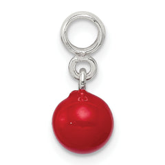 Sterling Silver Red Enameled Bead Enhancer