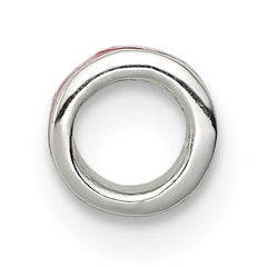 Sterling Silver Red Enameled Spacer Enhancer